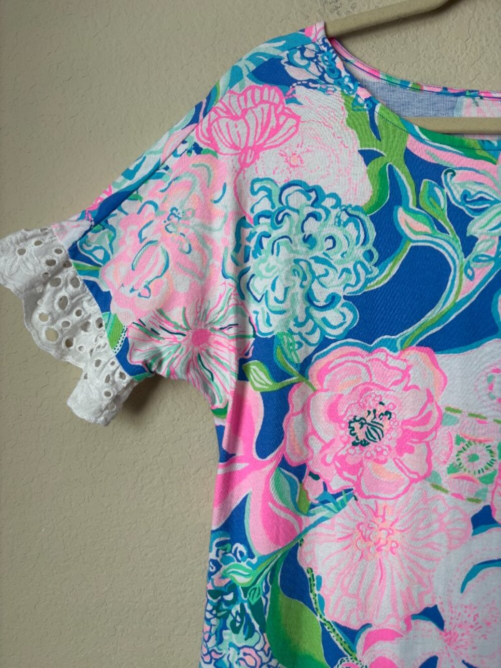 Lilly Pulitzer Helina Peony For Your Thoughts Printed Crochet Trim Dress - Picture 5 of 9